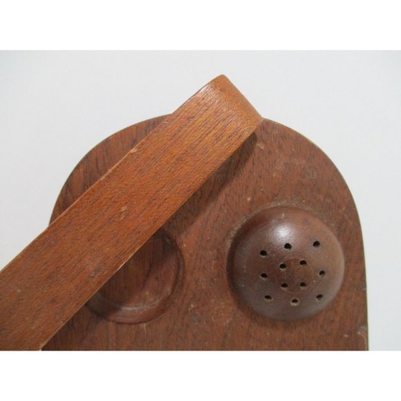 *Vintage Cottage Core Mini Wood Ceramic Tile Cheese Kitchen Server Cutting Board - Picture 3 of 7